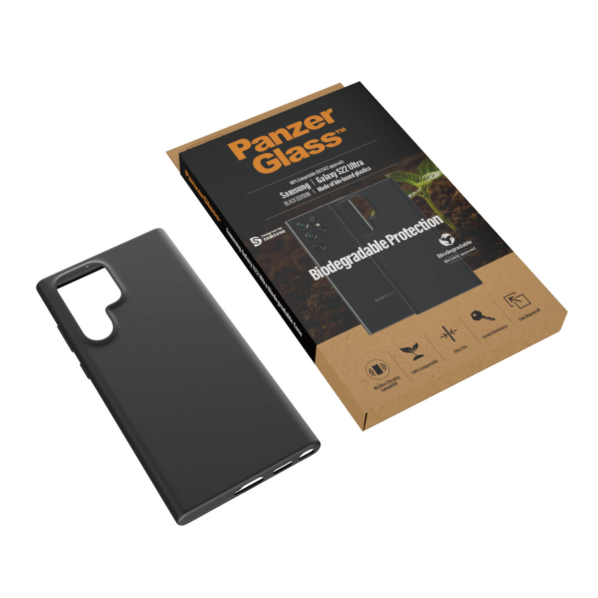 PanzerGlass ® Biodegradable Case for Galaxy S22 Ultra in Black