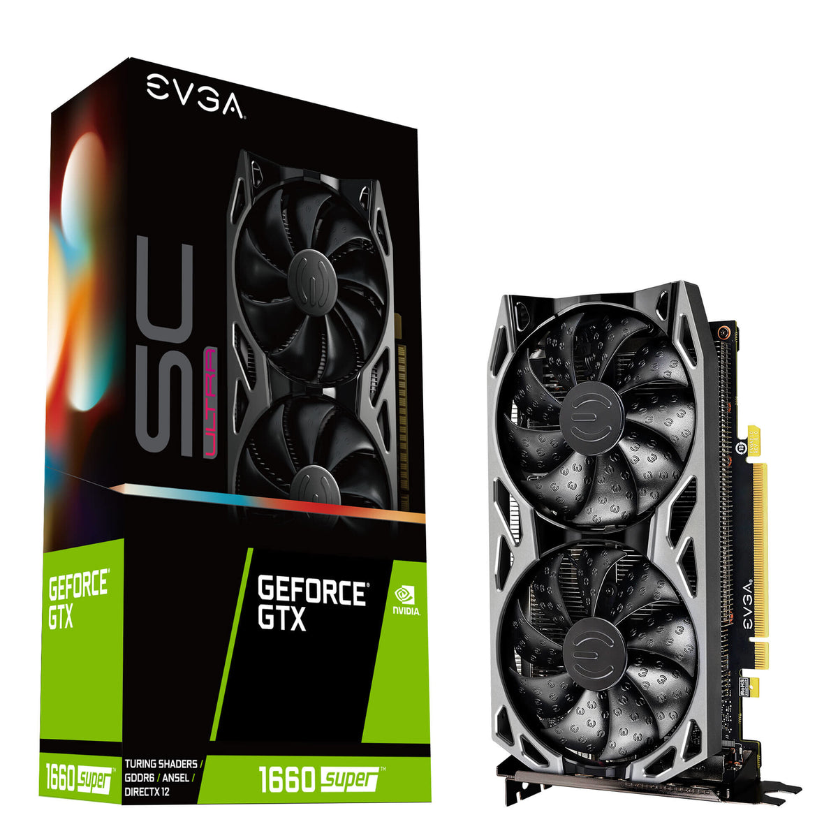 EVGA SC Ultra Gaming - NVIDIA 6 GB GDDR6 GeForce GTX 1660 SUPER graphics card