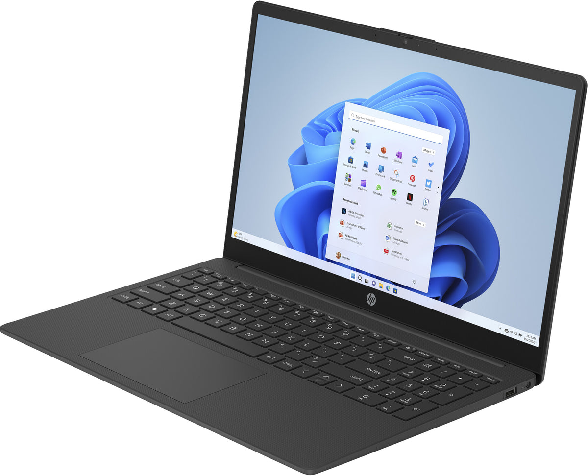 HP 15-FC0018NA Laptop - 39.6 cm (15.6") - AMD Ryzen™ 3 7320U - 4 GB LPDDR5-SDRAM - 128 GB SSD - Wi-Fi 6 - Windows 11 Home in S mode - Black