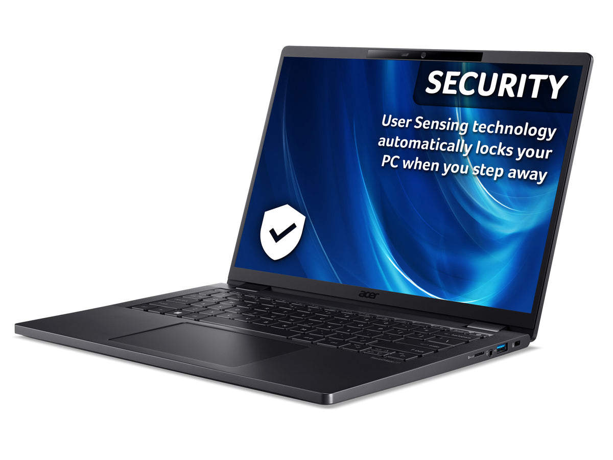 Acer TravelMate P6 TMP614-53 Laptop - 35.6 cm (14") - Intel® Core™ i7-1355U - 16 GB LPDDR5-SDRAM - 512 GB SSD - Wi-Fi 6E - Windows 11 Pro - Black