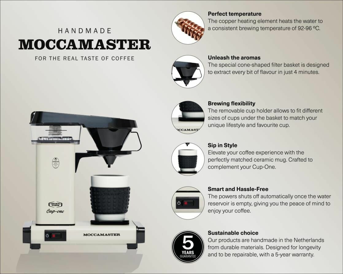 Moccamaster Cup-One Coffee Maker in Matt Black