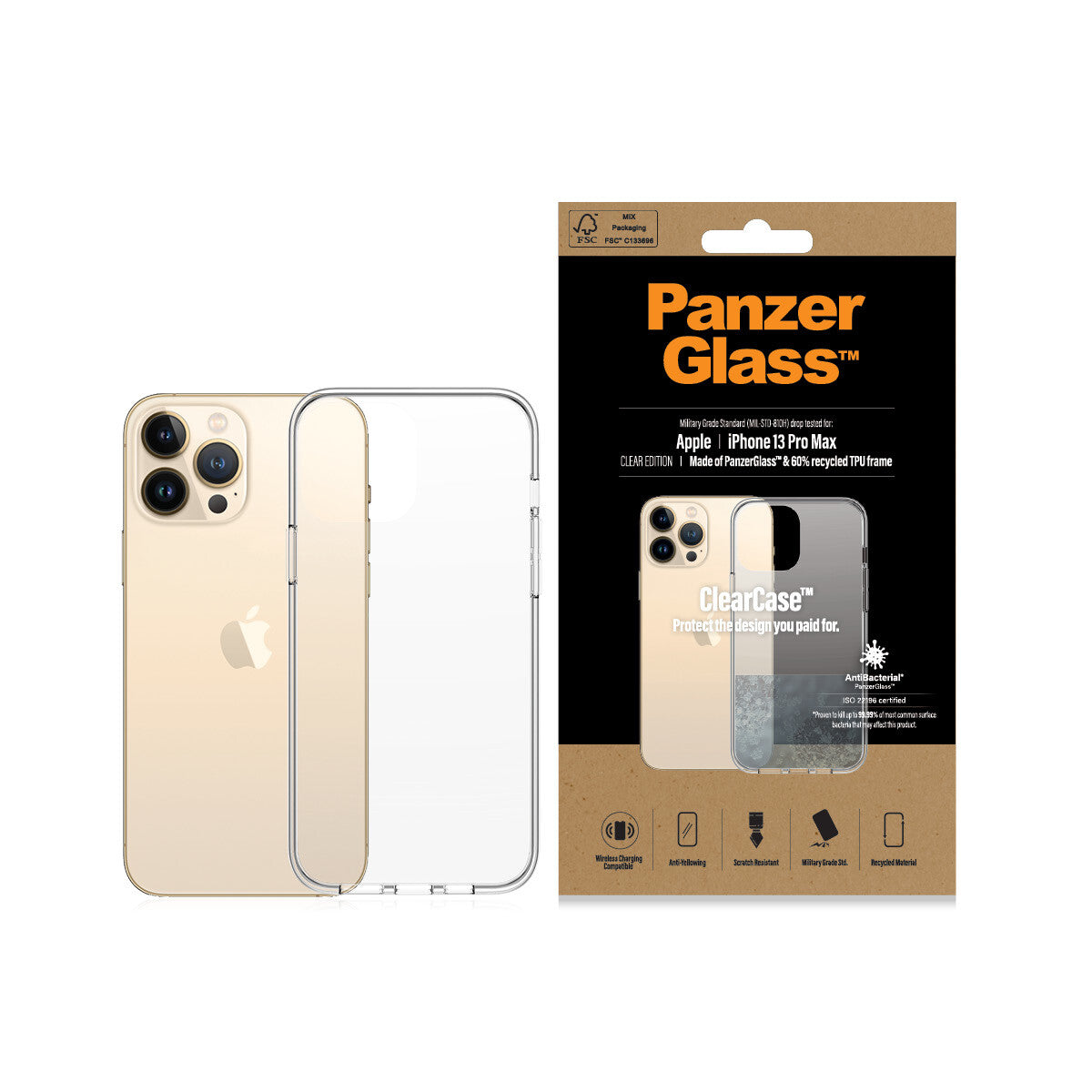 PanzerGlass ® ClearCase for iPhone 13 Pro Max in Transparent