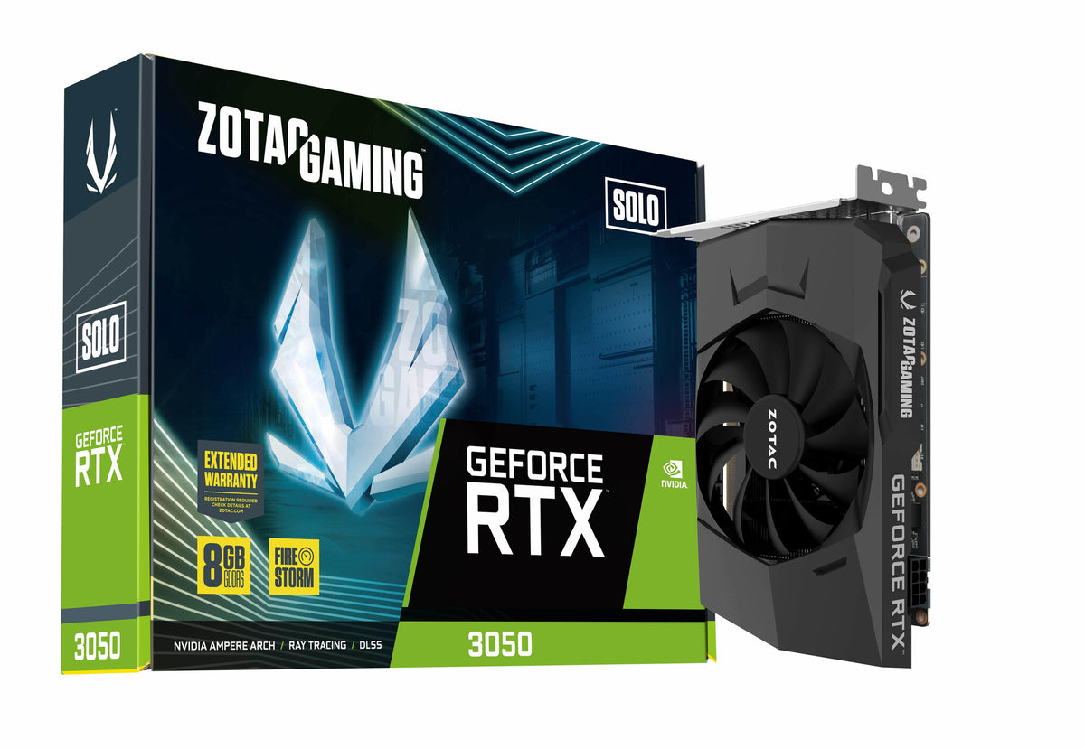Zotac GAMING SOLO - NVIDIA 8 GB GDDR6 GeForce RTX 3050 graphics card