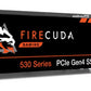Seagate FireCuda 530 - PCI Express 4.0 NVMe 3D TLC M.2 SSD -  2 TB