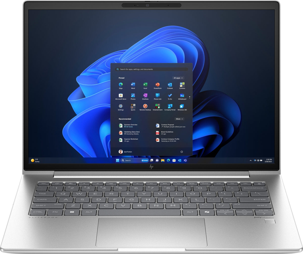 HP EliteBook 640 G11 Laptop - 35.6 cm (14") - Intel Core Ultra 5 125H - 8 GB DDR5-SDRAM - 512 GB SSD - Wi-Fi 6E - Windows 11 Pro - Silver