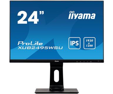 iiyama ProLite XUB2495WSU-B3 Computer Monitor 61.2 cm (24.1") 1920 x 1200 pixels WUXGA LED Black
