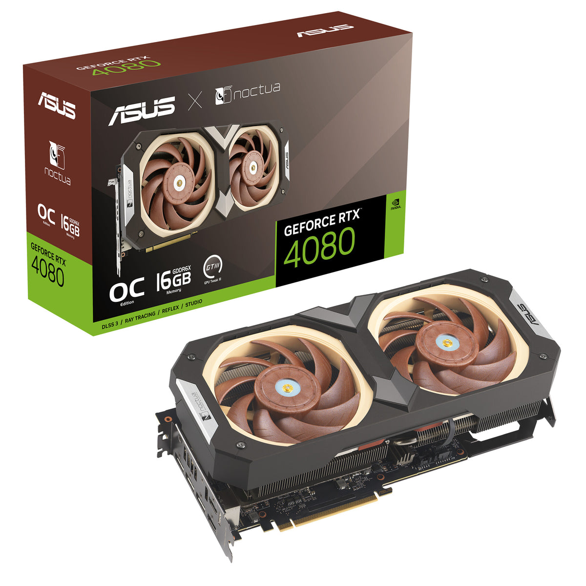 ASUS NOCTUA Edition - NVIDIA 16 GB GDDR6X GeForce RTX 4080 graphics card