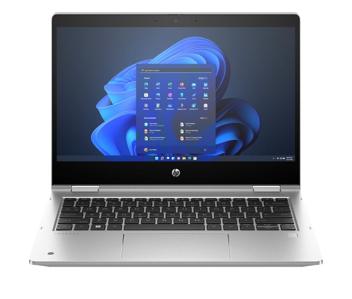 HP Pro x360 435 G10 AMD Ryzen™ 5 7530U Hybrid (2-in-1) 33.8 cm (13.3") Touchscreen Full HD 8 GB DDR4-SDRAM 256 GB SSD Wi-Fi 6E (802.11ax) Windows 11 Pro Silver