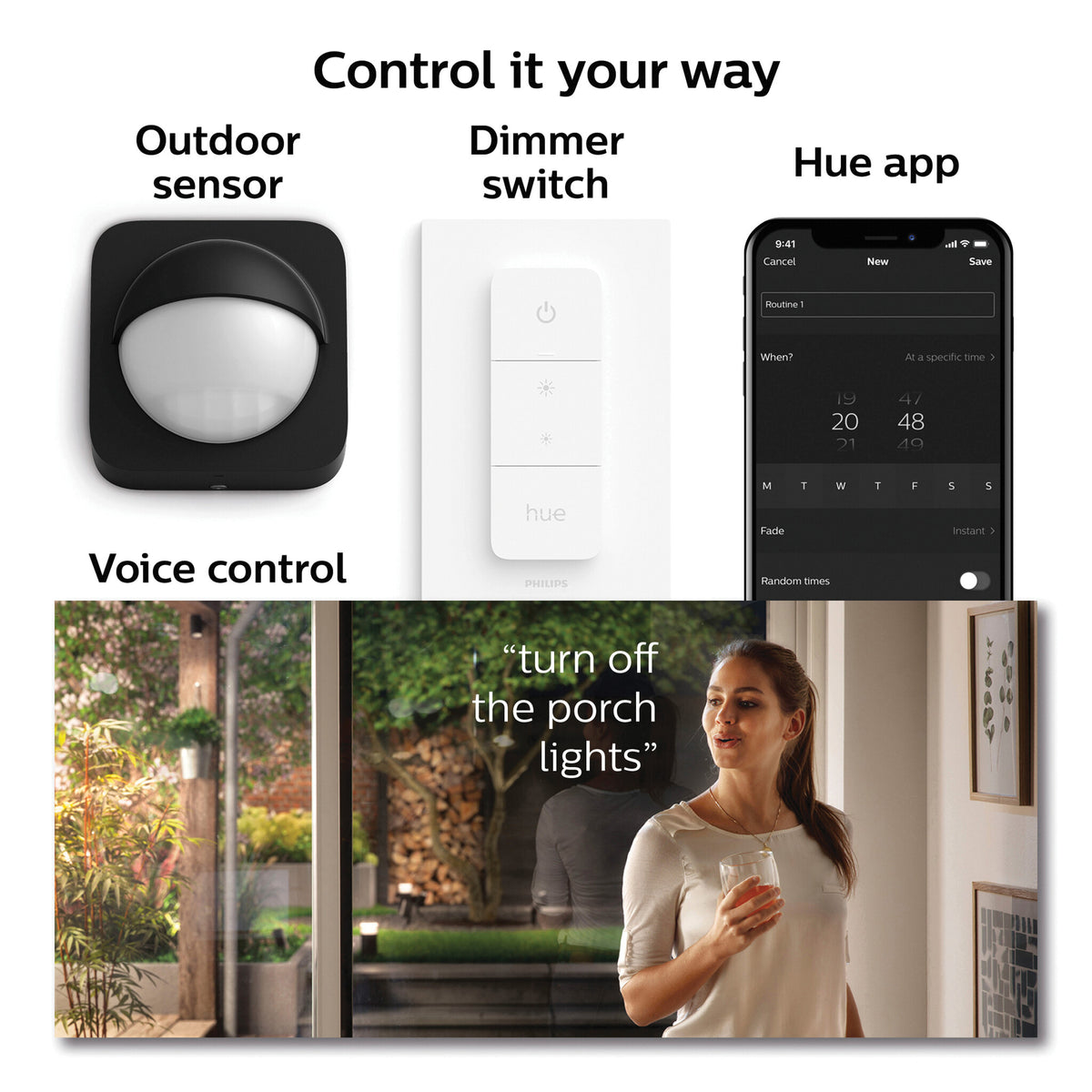 Philips Hue Resonate WCA Wall Light in Black - White and colour ambience (Pack of 2)
