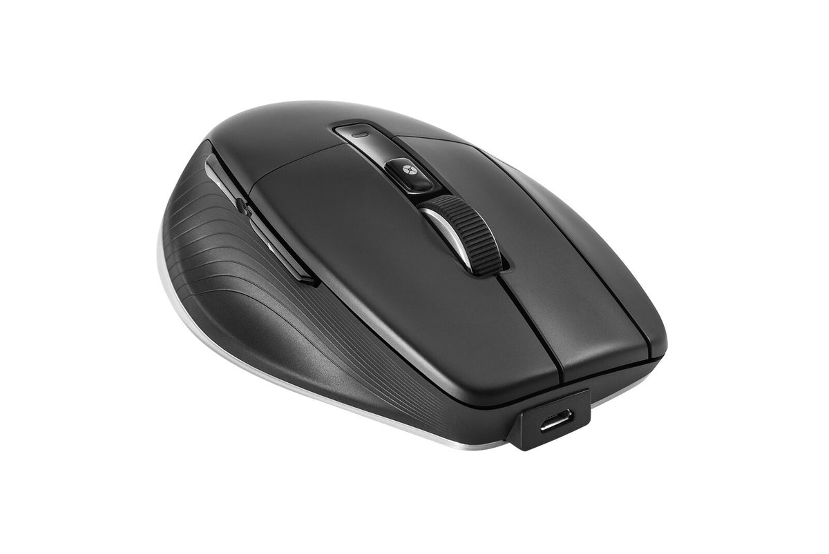 3Dconnexion CadMouse Pro - Left-handed RF Wireless + Bluetooth Optical Mouse in Black - 7,200 DPI