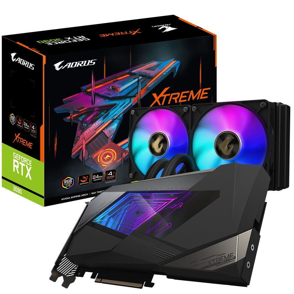 GIGABYTE AORUS XTREME WATERFORCE - NVIDIA 24 GB GDDR6X GeForce RTX 3090 graphics card