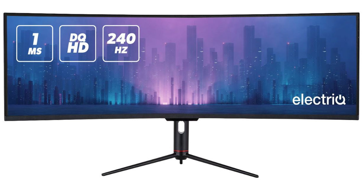Electriq EIQ-495KCSUW240VA computer monitor 124.5 cm (49") 5120 x 1440 pixels Dual QHD LED Black