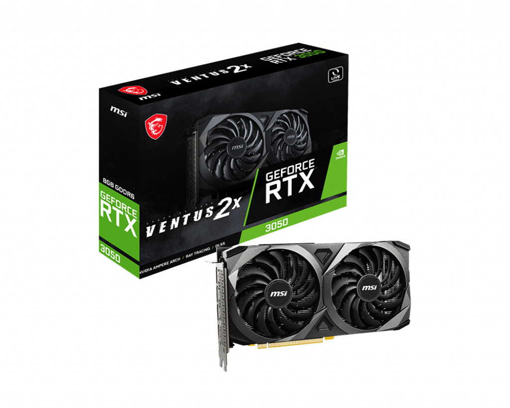 MSI VENTUS 2X - NVIDIA 8 GB GDDR6 GeForce RTX 3050 graphics card