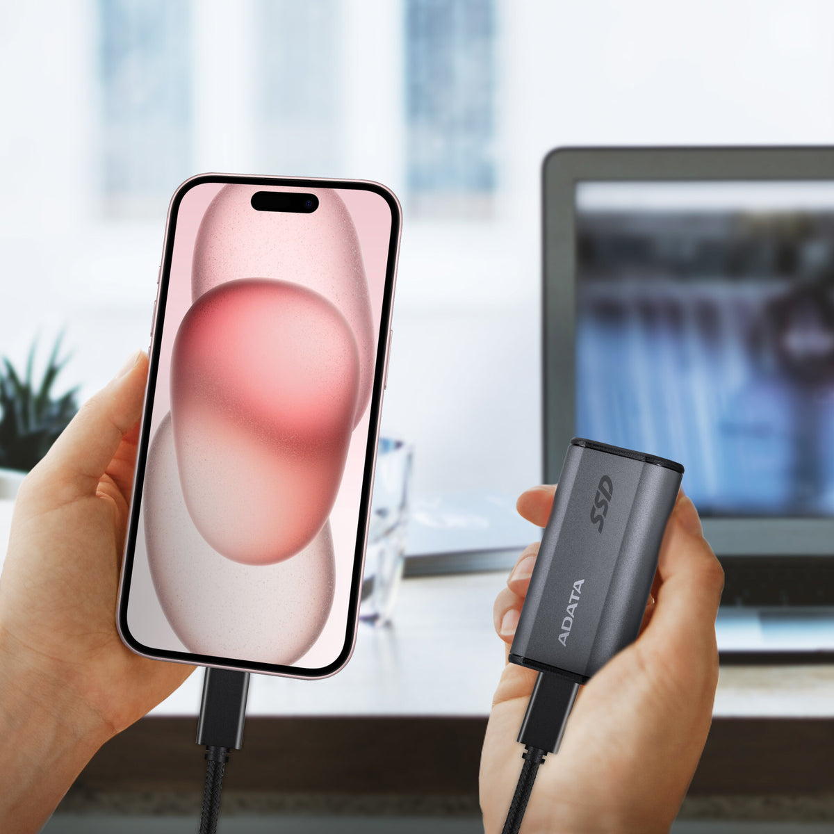 ADATA Elite SE880 - USB-C External SSD in Grey - 4 TB