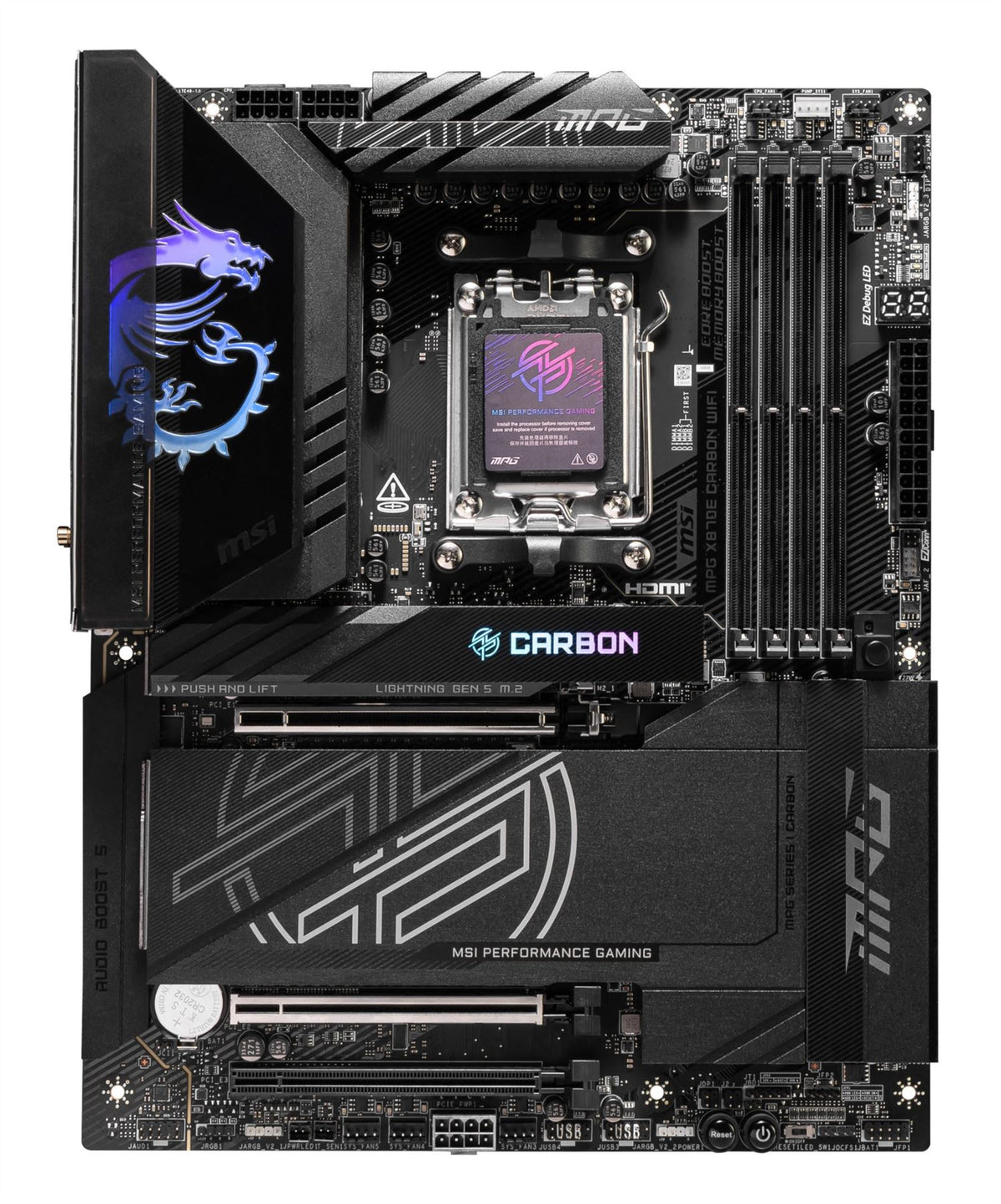 MSI MPG X870E CARBON WIFI ATX motherboard - AMD X870E Socket AM5