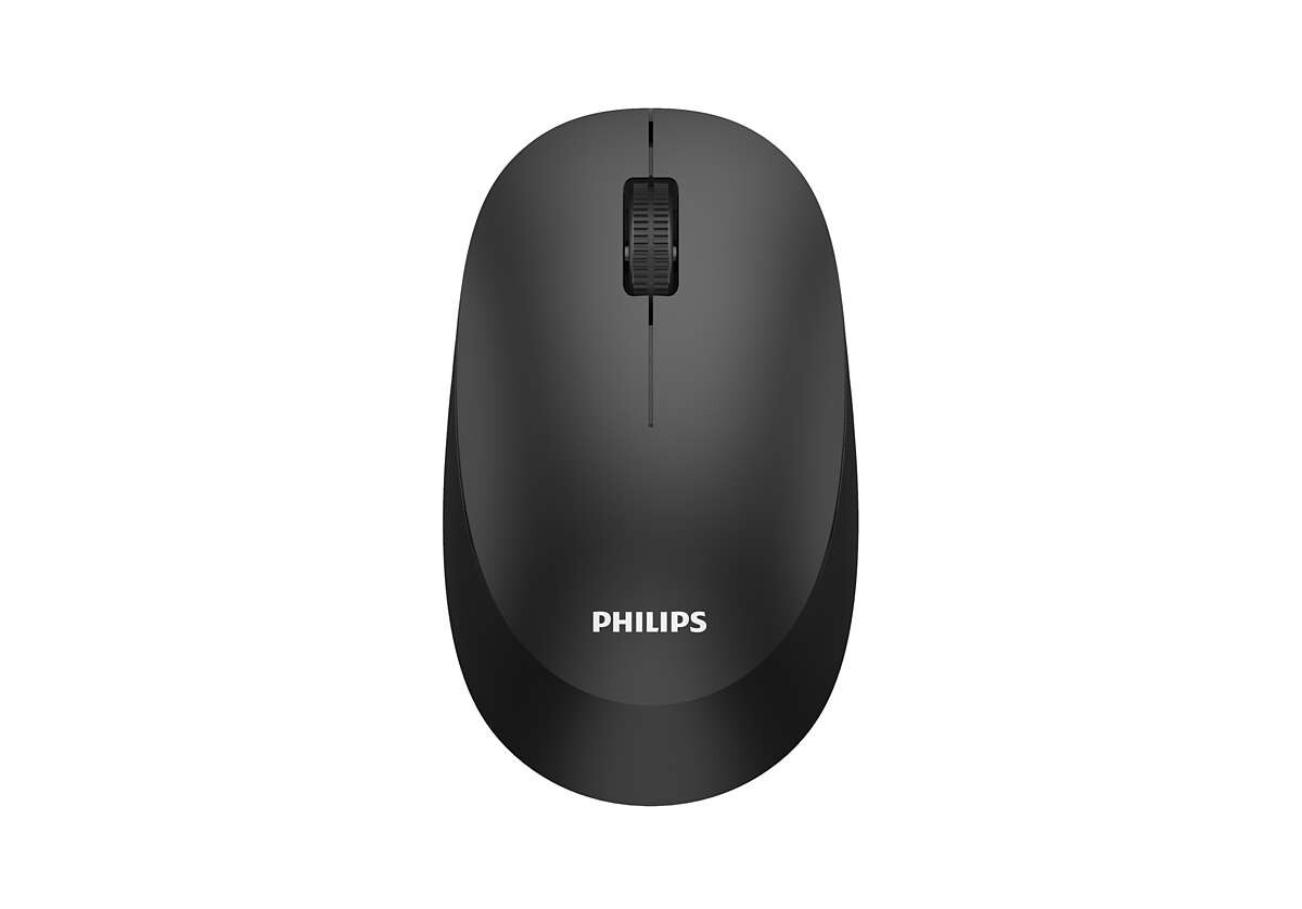 Philips - RF Wireless Optical mouse in Black - 1,600 DPI