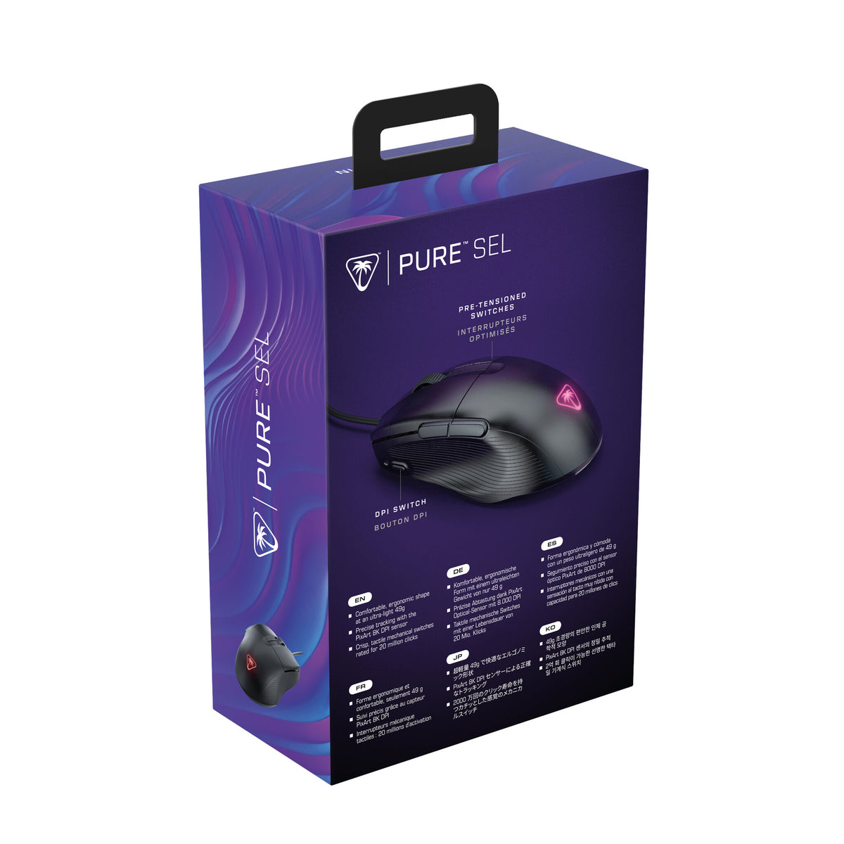 Turtle Beach Pure SEL - Ultra-Light RGB Gaming Mouse in Black - 8,000 DPI