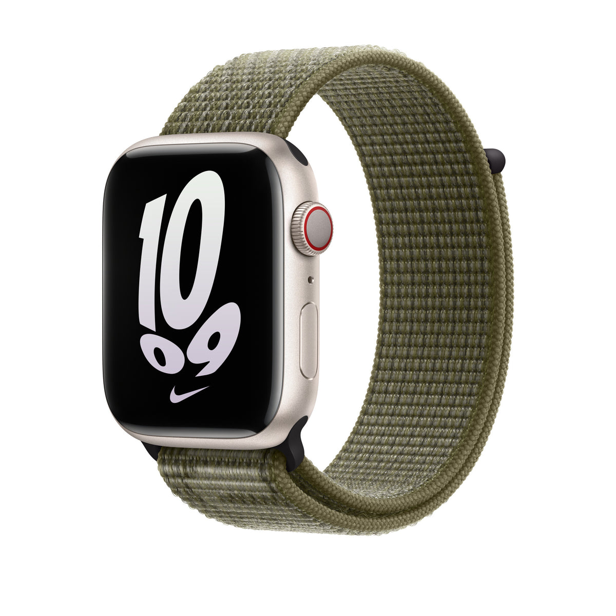 Apple MPJ23ZM/A - 45mm Sequoia/Pure Platinum Nike Sport Loop