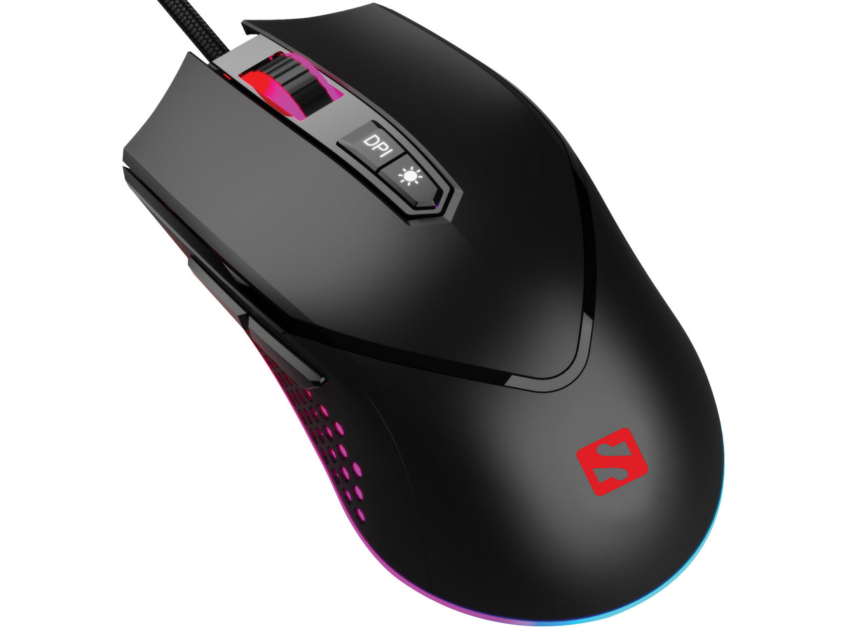 Sandberg Azazinator - USB Wired Gaming Mouse in Black - 6,400 DPI