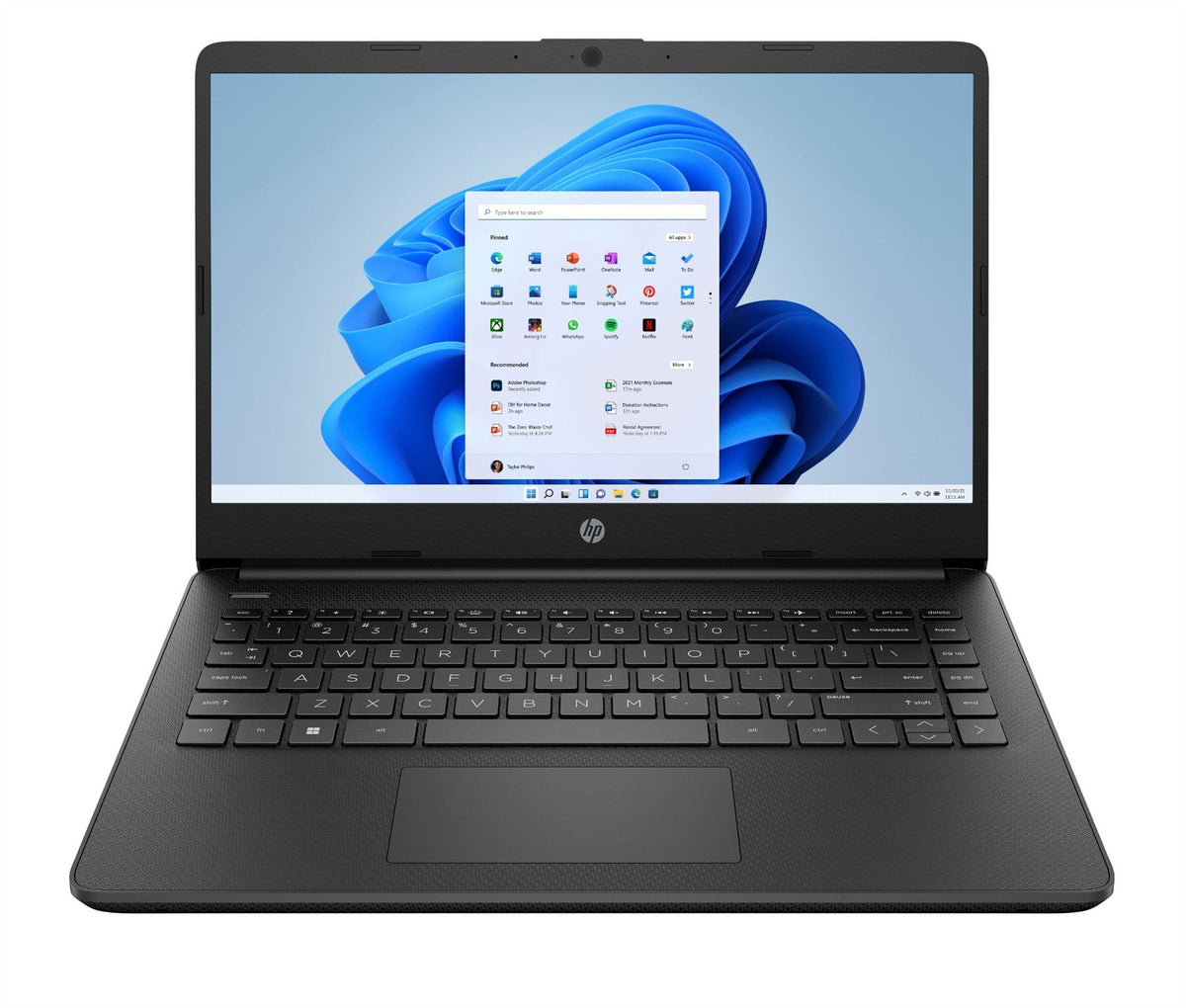 HP 14s-dq0007na Intel® Celeron® N4120 Laptop 35.6 cm (14") HD 4 GB DDR4-SDRAM 64 GB eMMC Wi-Fi 5 (802.11ac) Windows 11 Home in S mode Black