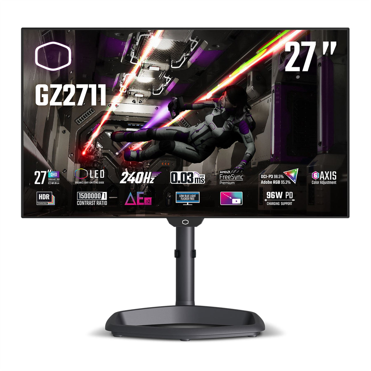 Cooler Master Gaming GZ2711 computer monitor 68.6 cm (27&quot;) 2560 x 1440 pixels 4K Ultra HD OLED Black