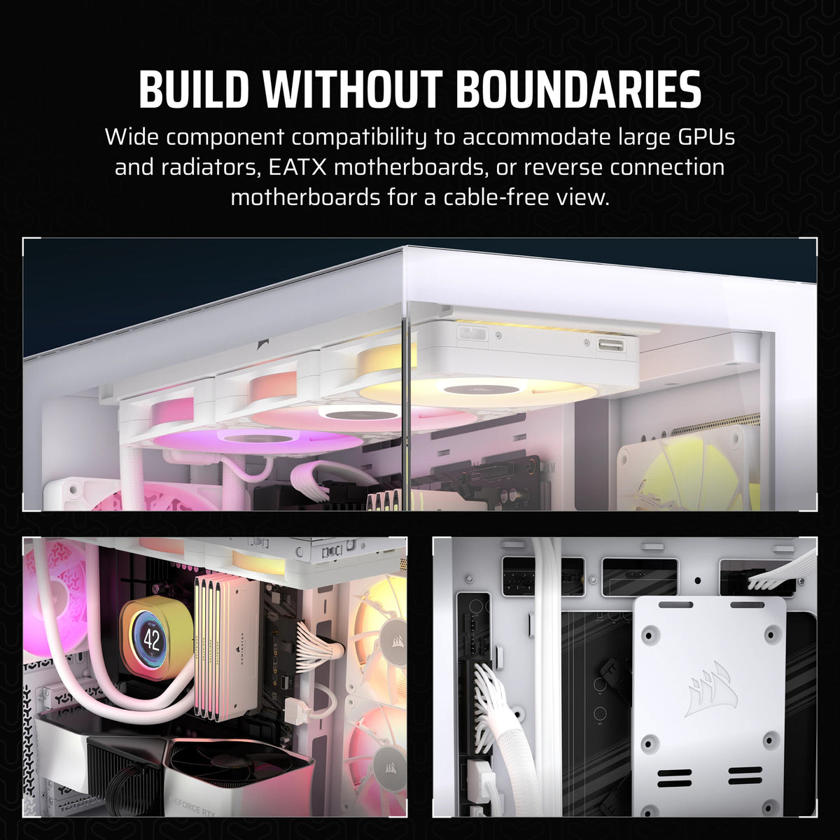 Corsair 3500X ARGB - EATX Mid Tower Case in White