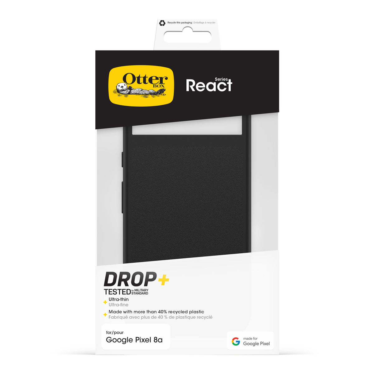 OtterBox React Series for Google Pixel 8a in Black