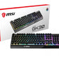 MSI VIGOR GK30 - USB Wired RGB Mechanical Gaming Keyboard in Black (QWERTY UK)
