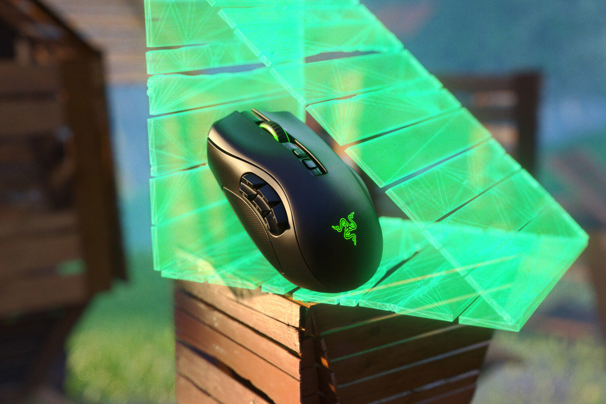 Razer Naga Pro - RF Wireless Optical Mouse in Black - 20,000 DPI