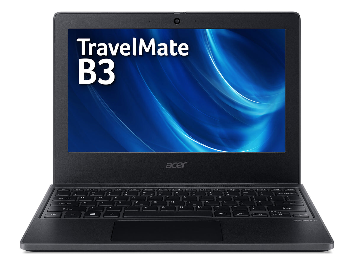 Acer TravelMate B3 Laptop - 29.5 cm (11.6") - Intel® Celeron® N4120 - 4 GB DDR4-SDRAM - 64 GB eMMC - Wi-Fi 5 - Windows 11 Pro Education - Black