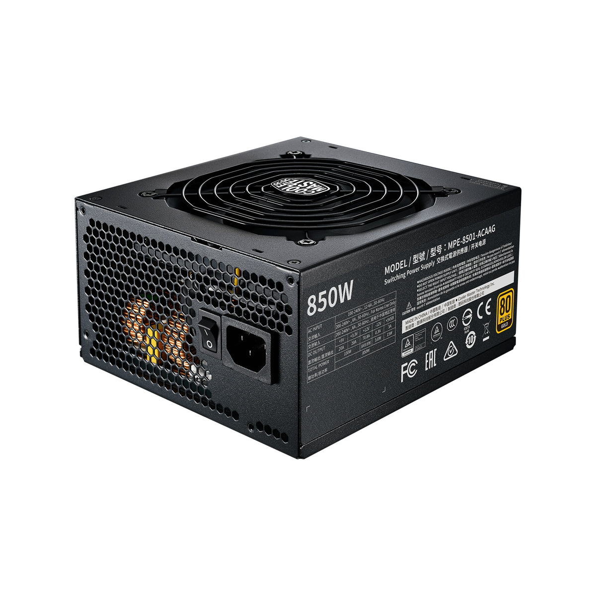 Cooler Master MWE V2 - 850W 24-pin 80+ Gold Fully Modular Power Supply Unit