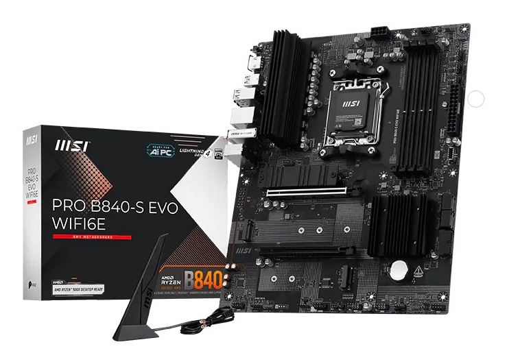 MSI Pro B840-S EVO WIFI6E AMD B840 Socket AM5 ATX