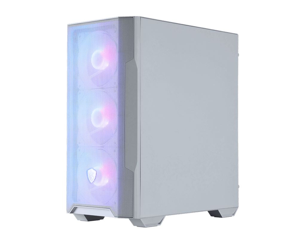 MSI MAG FORGE M100R - MicroATX Mini Tower Case in White