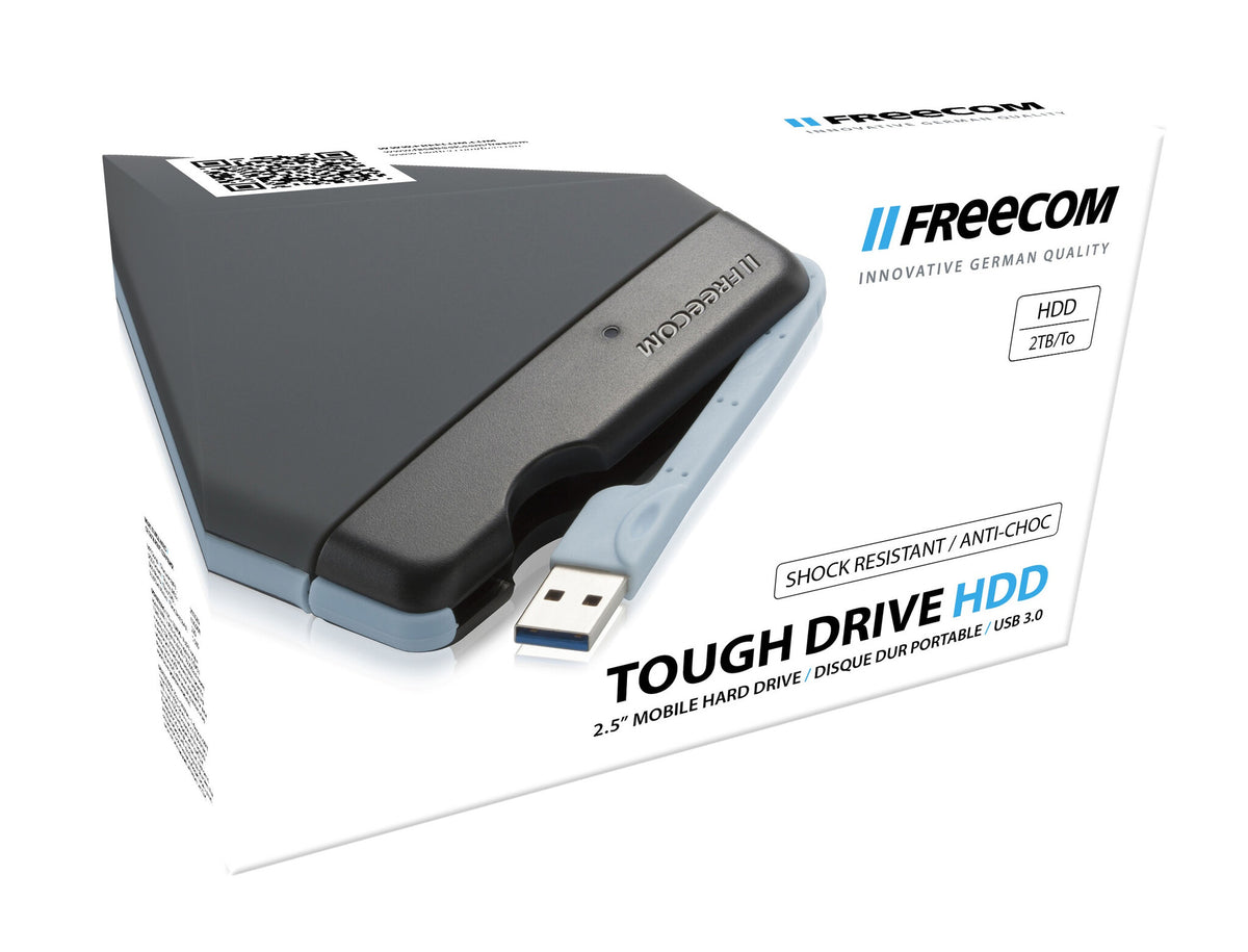 Freecom Tough Drive - USB 3.0 2.5" External Hard Drive in Grey - 2 TB