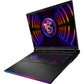 MSI Gaming RAIDER GE78HX Laptop - 43.2 cm (17") - Intel® Core™ i9-13980HX - 32 GB DDR5-SDRAM - 2 TB SSD - NVIDIA GeForce RTX 4080 - Wi-Fi 6E - Windows 11 Home - Black