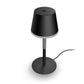 Philips Go portable table lamp in Black - White and colour ambience