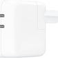 Apple 35W Dual USB-C Port Power Adapter Plug in White - EU Plug