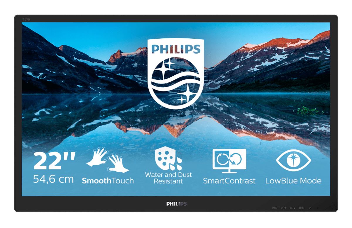 Philips 222B9TN/00 Computer Monitor 54.6 cm (21.5") 1920 x 1080 pixels Full HD LCD Touchscreen Tabletop Black