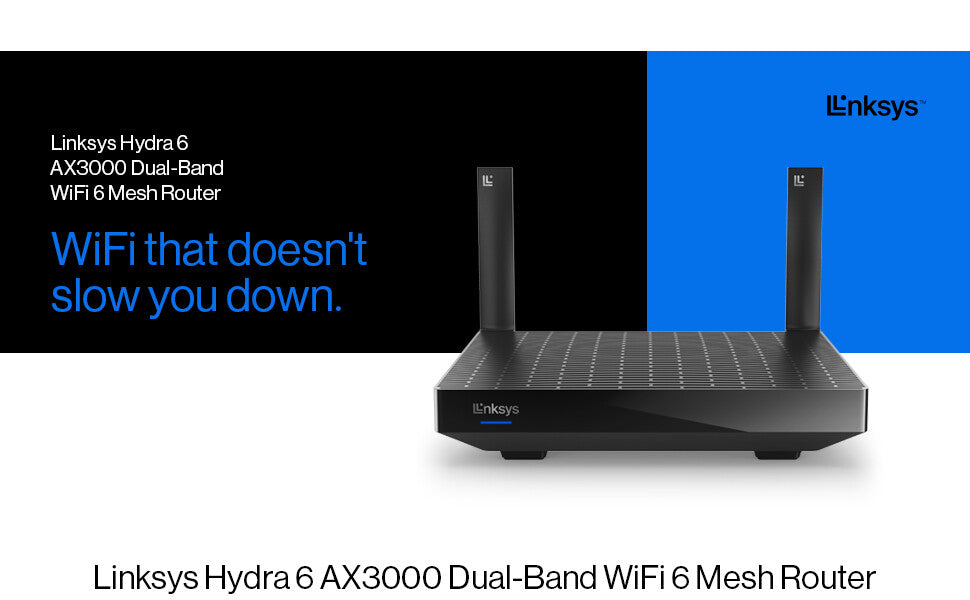 Linksys Hydra 6 - Dual-band (2.4 GHz / 5 GHz) wireless router in Black