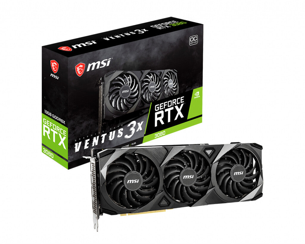 MSI VENTUS 3X OC - NVIDIA 10 GB GDDR6X GeForce RTX 3080 graphics card