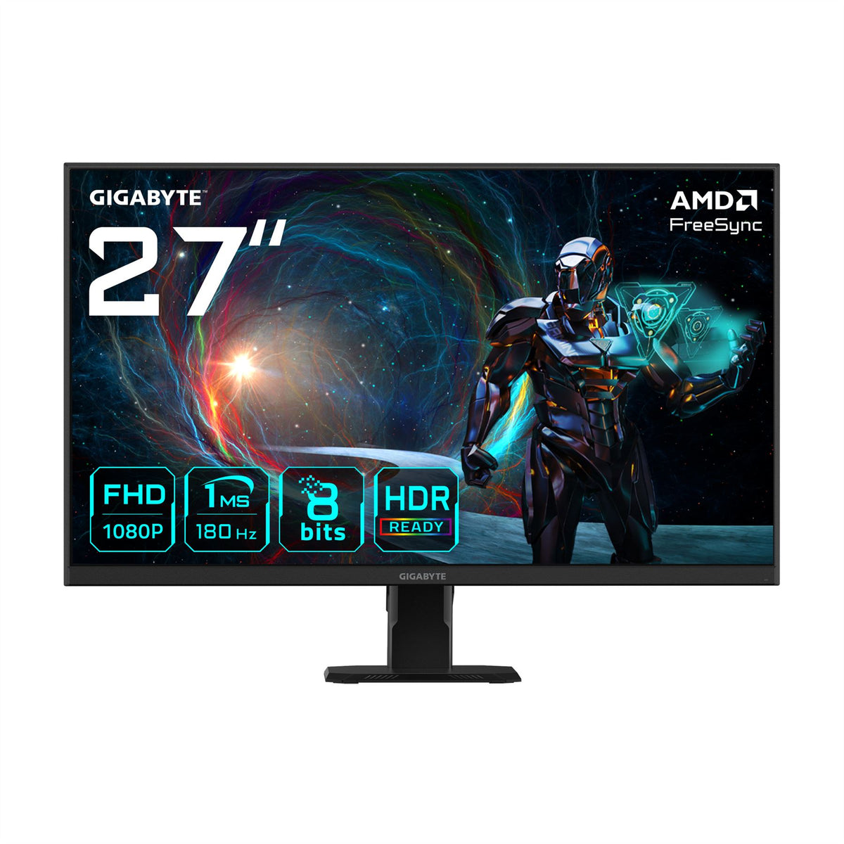 GIGABYTE GS27FA 27" FHD Gaming Monitor - 1920 x 1080, 180Hz, 1ms, 300 cd/m², FreeSync, HDR Ready, HDMI 2.0, Displayport 1.4