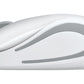 Logitech M187 - RF Wireless Mini Mouse in White / Silver - 1,000 DPI