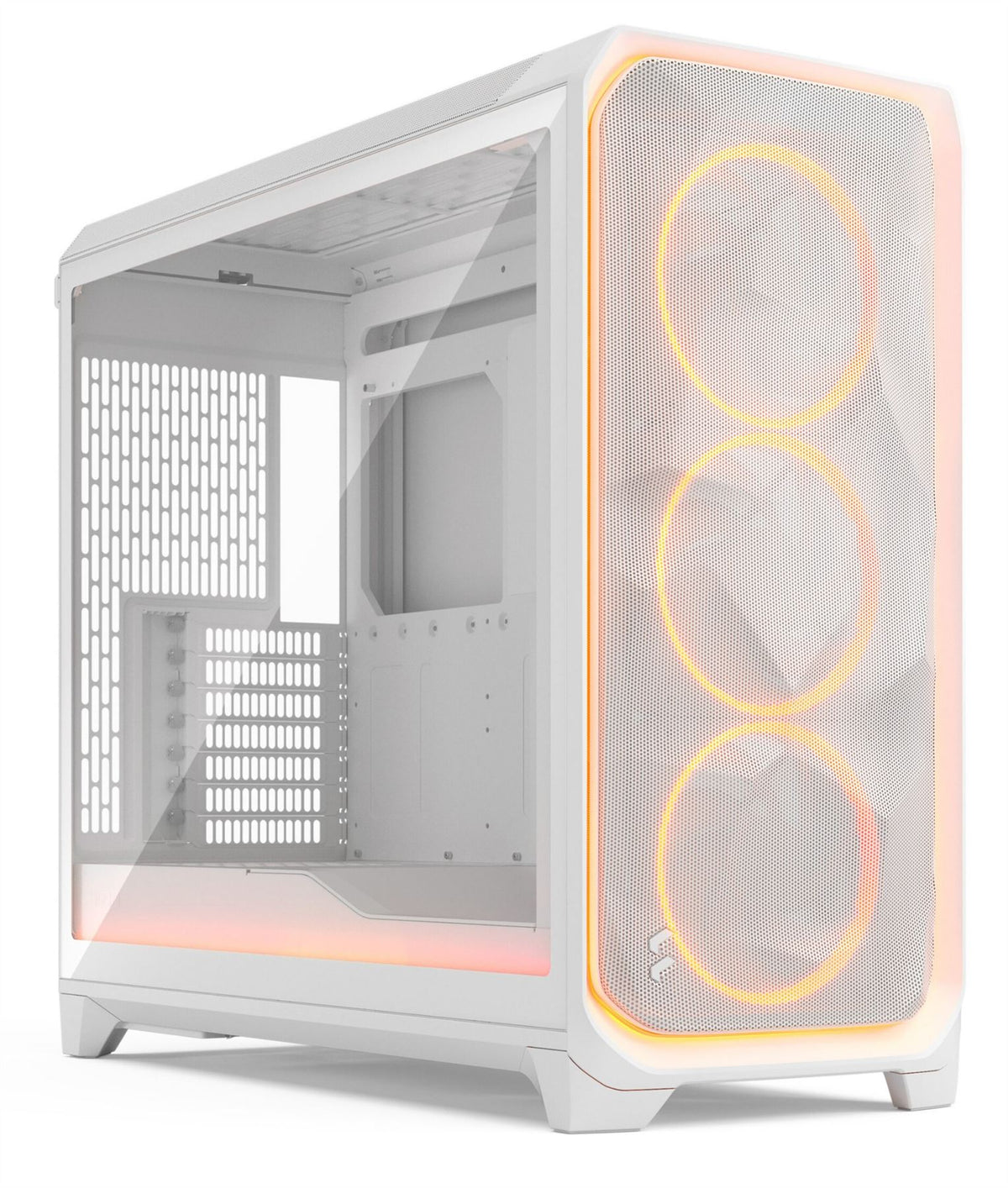 Fractal Design Meshify 3 XL Ambience Pro RGB - ATX Full Tower Case in White + Clear Tint