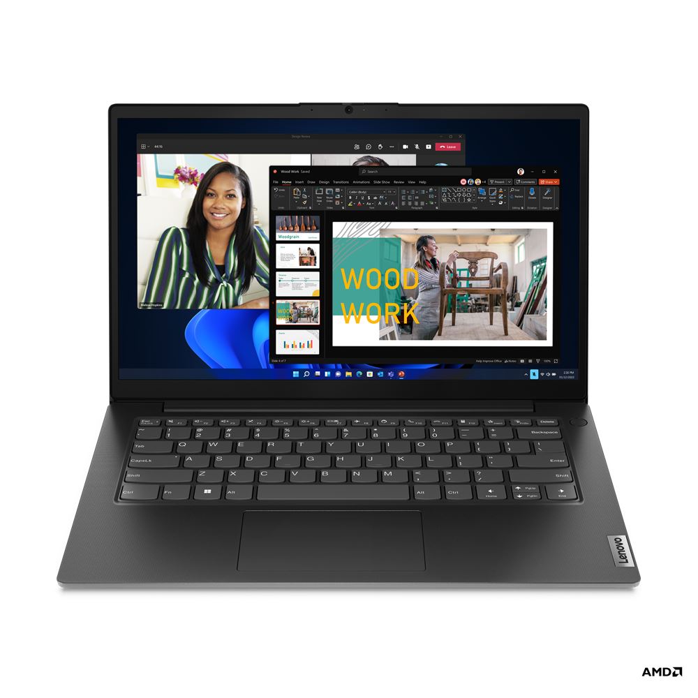 Lenovo V V14 Laptop 35.6 cm (14") Full HD AMD Ryzen™ 5 7520U 16 GB LPDDR5-SDRAM 256 GB SSD Wi-Fi 5 (802.11ac) Windows 11 Pro Black