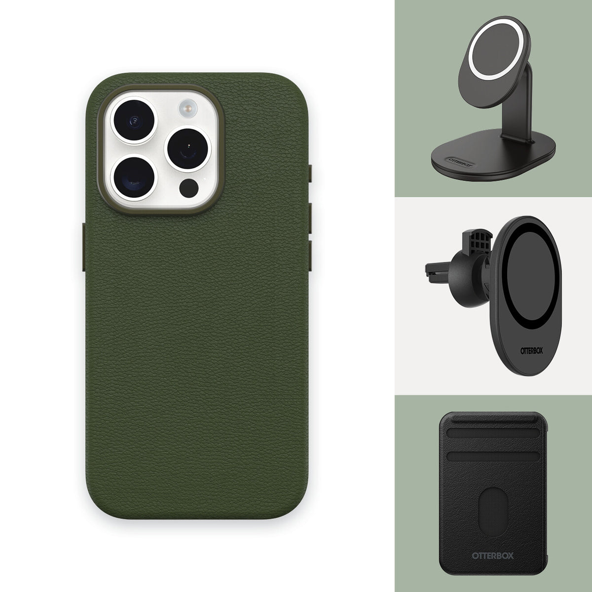 OtterBox Symmetry Cactus with MagSafe for iPhone 15 Pro in Cactus Grove