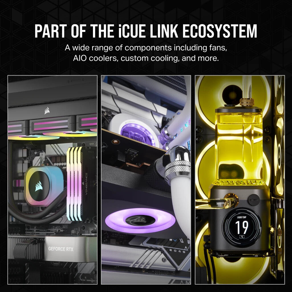 Corsair iCUE LINK RX140 RGB - Computer Case Fan in Black - 140mm (Pack of 2)