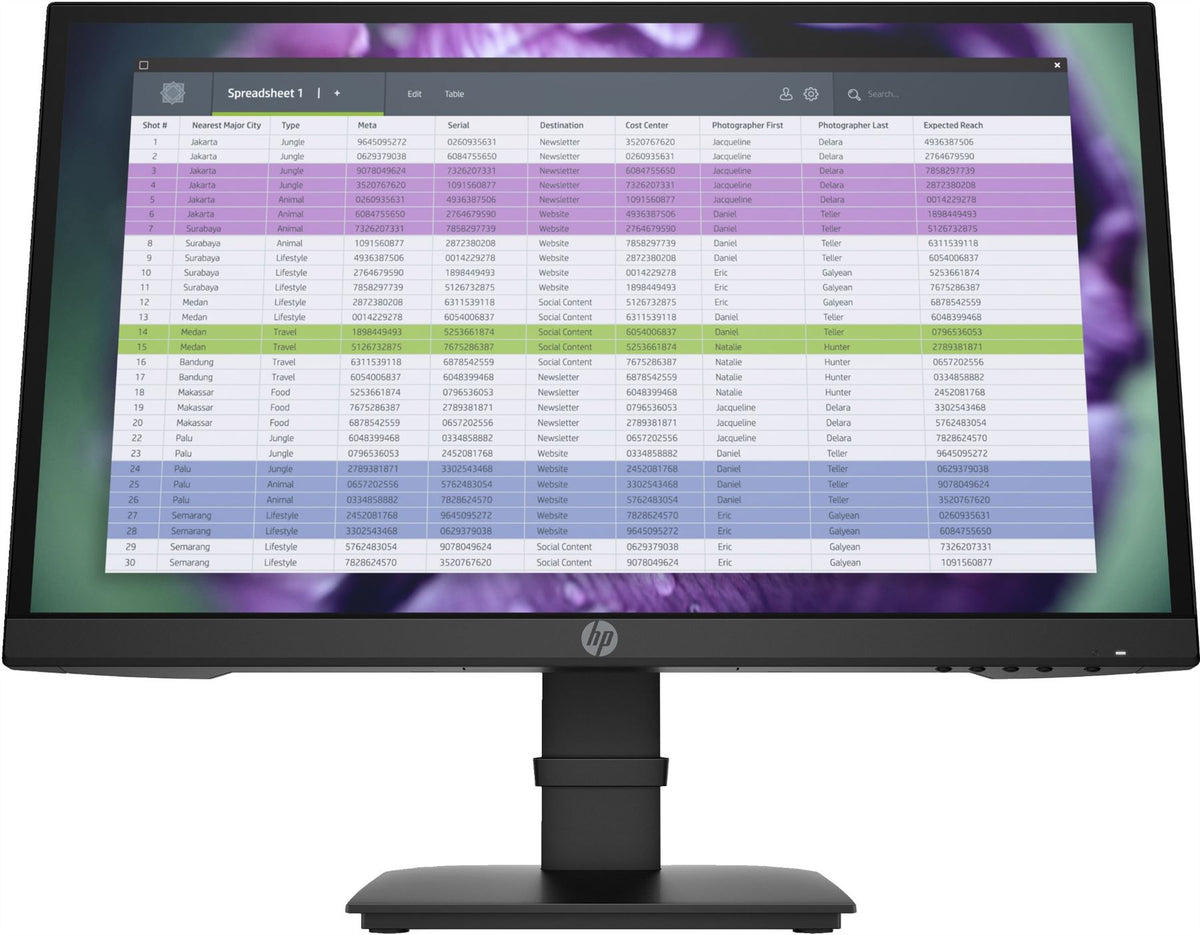 HP P22 G4 54.6 cm (21.5") 1920 x 1080 pixels Full HD Black Monitor