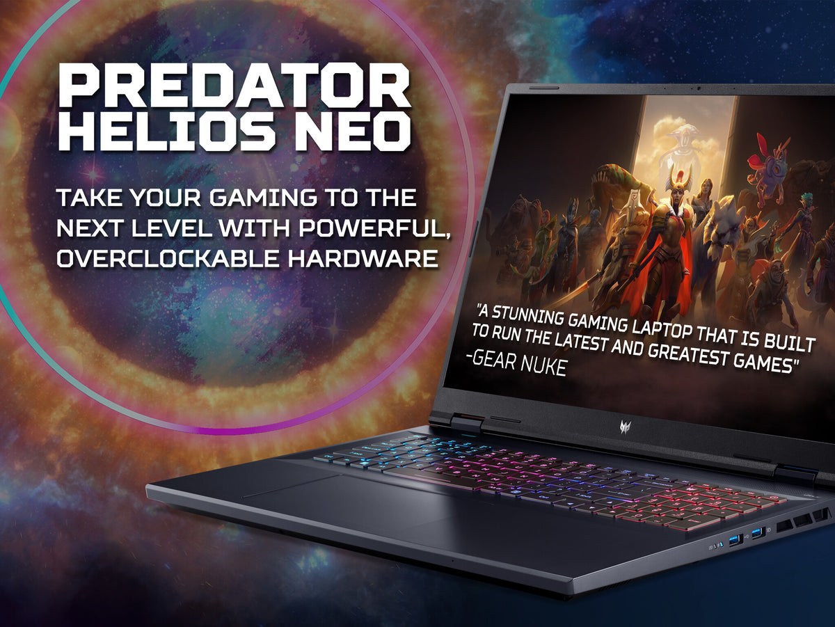 Acer Predator Helios Neo 18 - 45.7 cm (18") - Intel® Core™ i7-14700HX - 16 GB DDR5-SDRAM - 1 TB SSD - NVIDIA GeForce RTX 4070 - Wi-Fi 6E - Windows 11 Pro - Black