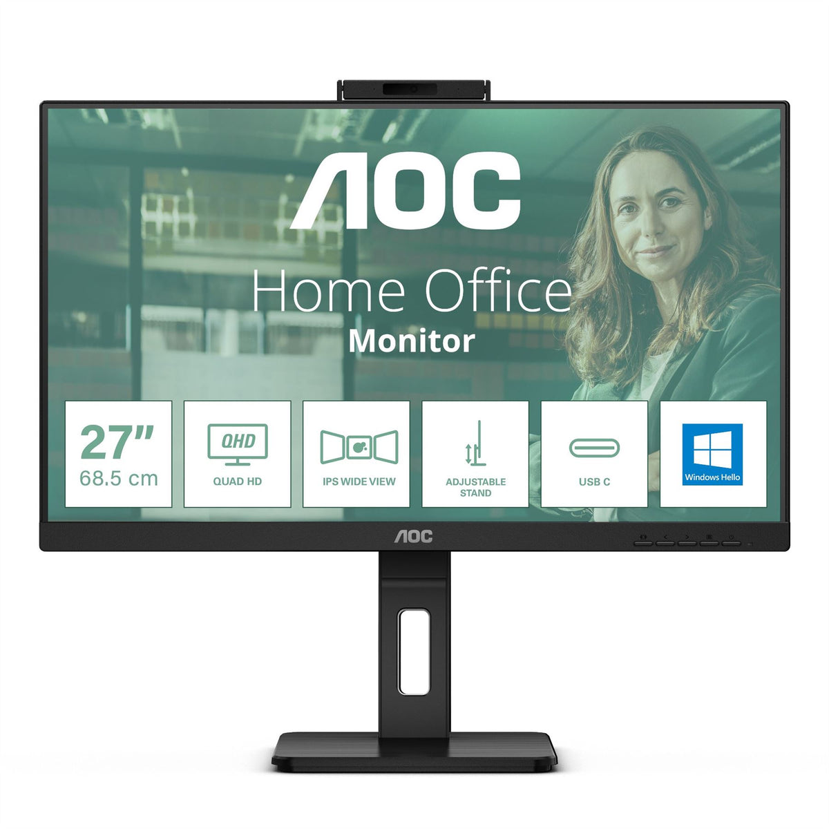 AOC Q27P3QW Computer Monitor 68.6 cm (27") 2560 x 1440 pixels Quad HD Black