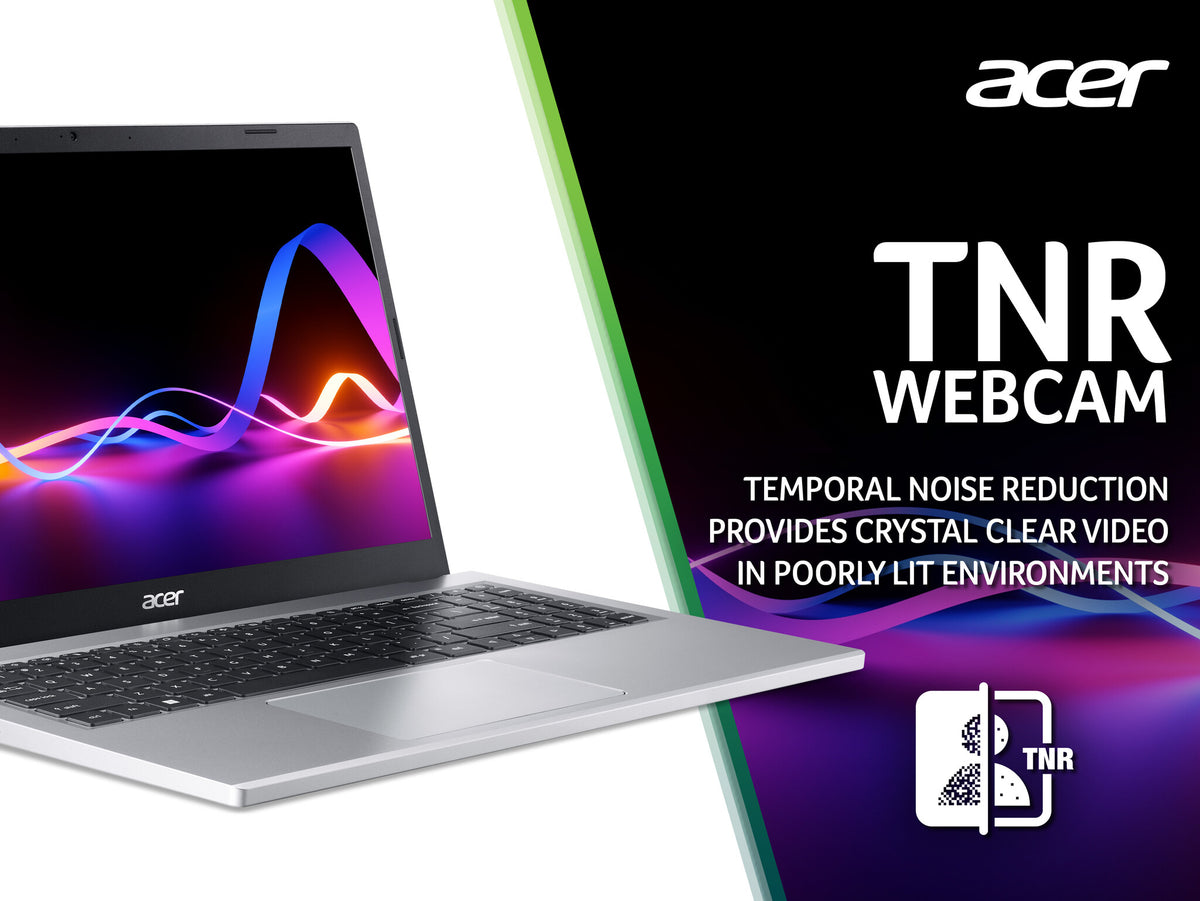 Acer Aspire 3 A315-510P Laptop  - 39.6 cm (15.6") - Intel Core i3-N305 - 8 GB DDR5-SDRAM - 512 GB SSD - Wi-Fi 5 - Windows 11 Home - Silver